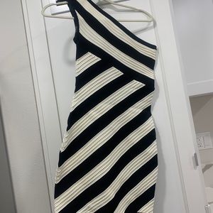 Mini-dress -striped